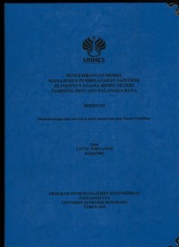 Pengembangan Model manajemen pembelajaran saintifik di Institut Agama Hindu Negeri Tampung Penyang Palangka Raya