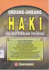 Undang-Undang HAKI (Hak Atas Kekayaan Intelektual)