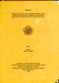 Penerapan Nilai-Nilai Budhi Pekerti Pada Siswa Hindu Di SDN-1 Kereng Bangkirai Kecamatan Sebangau Kota Palangka Raya