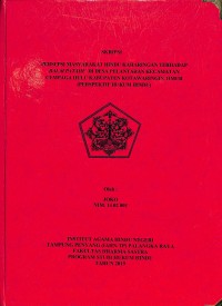 Persepsi Masyarakat Hindu Kaharingan Terhadap Balai Patahu Di Desa Pelantaran Kecamatan Cempaga Hulu Kabupaten Kotawaringain Timur ( Perspektif Hukum Hindu )