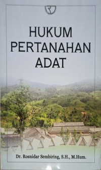 Hukum Pertanahan Adat