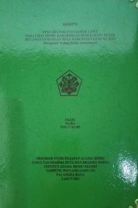 Upacara Pakanan Sahur Lewu Pada Umat Hindu Keharingan Di Desa Batu Puter Kec. Rungan Hulu Kab. Gunung Mas (Perspektif Teologi Hindu Keharingan