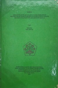 Implementasi Pelaku Dalam Upacara Perkawinan Menurut Agama Hindu Keharingan Di Desa Hurung Pukung Kec. Kapuas Tengah Kab. Kapuas