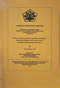 Strategi Guru Dalam Mengatasi Kesulitan Membaca Siswa Kelas Rendah di SDN 1 Danau Pantau Kec. Timpah Kab. Kapuas