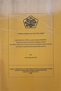 Palayanan Pengajaran Guru dalam Menjamin Kualitas Pembelajaran Pada Masa Adaptasi Kebiasaan Baru Di SDN 3 Kasongan Baru Kab. Katingan