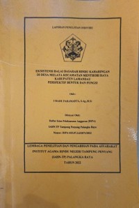 Esistensi Balai Basarah Hindu Kaharingan Di Desa Melata Kec. Menthobi Raya Kab. Lamandau Perspektif Bentuk dan Fungsi
