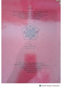 Ritual malabuh balai kepercayaan masyarakat hindu kaharingan di desa bukit batu kecamatan  cempaga  hulu  kabupaten kotawaringin timur