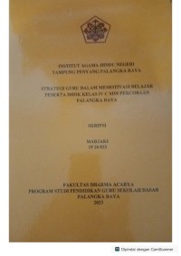 Strategi guru dalam memotivasi belajar peserta didik kelas IV C SDN percobaan Palangka Raya