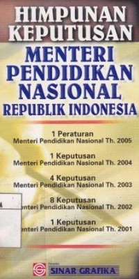Himpunan Keputusan Menteri Pendidikan Nasional Republik Indonesia