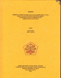 Perbedaan Prestasi Belajar Agama Hindu Siswa yang Orang Tuanya PNS dan Non PNS di SMKN 1 Kampuri Kecamatan Mihing Raya Kabupaten Gunung Mas