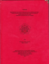 Kedudukan dan peran perempuan dalam hukum adat di kelurahan Jakatan Raya Kec. Rungan Kab. Gunung Ma (Perspektif kesetaraan gender)