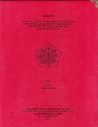 Penyelesaian kasus pemasangan hinting pali di atas tanah adat (studi kasus di desa Tarantang Kec. Mantangai Kab. Kapuas)