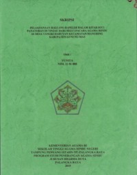 Pelaksanaan Haluang Hapelek dalam kitab suci Panaturan di tinjau dari segi upacara Agama Hindu di desa Tangki Dahuyan Kec. Manuhing Kab. Gumas