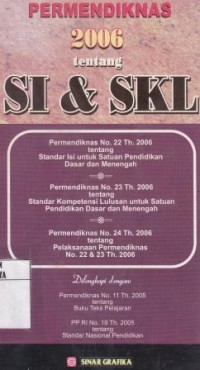 PERMENDIKNAS 2006 Tentang SI & SKL