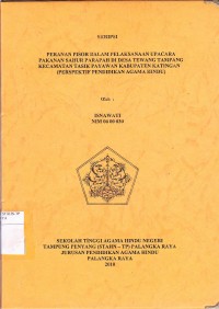 Peranan Pisor Dalam Pelaksanaan Upacara Sahur Parapah Di Desa Tewang Tampang Kecamatan Tasik Payawan Kabupaten Katingan ( Pespektif Pendidikan Agama Hindu )