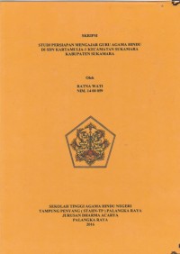 Studi Persiapan Mengajar Guru Agama Hindu Di SDN Kartamulia-1 Kecamatan Sukamara kabupaten Sukamara