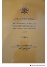 Implementasi program penguatan moderasi beragama bagi mahasiswa di IAHN-TP P.Raya